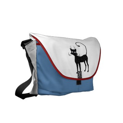 Elegant Spotted Black Cat Commuter Bag