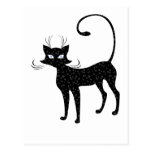 Elegant Spotted Black Cat Postcards