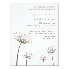 Elegant Spring Floral Baby Shower Invitations