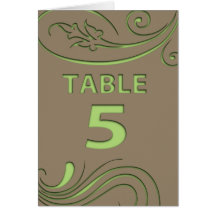 Elegant spring flower press coco mint table number greeting cards