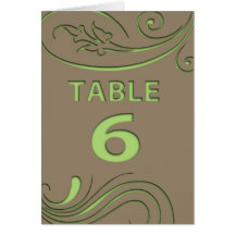Elegant spring flower press coco mint table number card