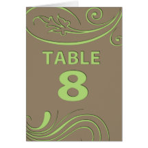 Elegant spring flower press coco mint table number cards