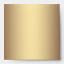 Elegant Square Black Gold Linen Envelopes