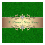 Elegant St. Patrick's Day Party Invitation Green at Zazzle