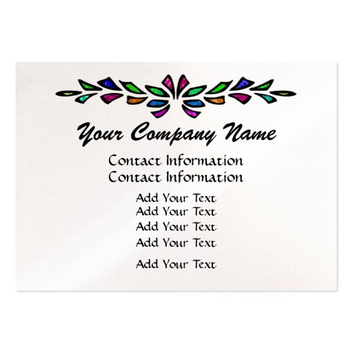 Elegant Stained Glass Business Card (back side)