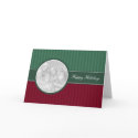 Elegant Striped Photo Template Holiday Card