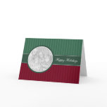 Elegant Striped Photo Template Holiday Card