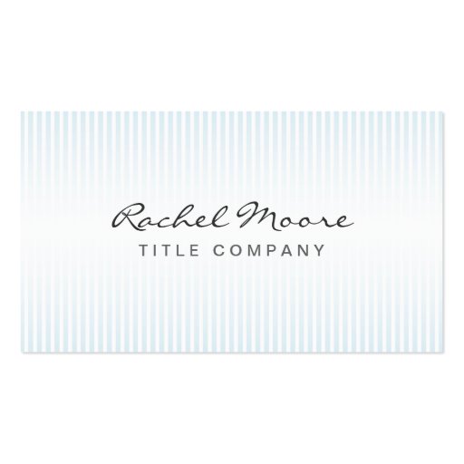 Elegant stylish blue white stripes professional business card (front side)