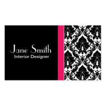 Elegant Stylish Classy Damask Floral Professional Business Cards