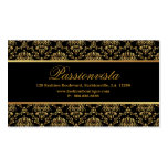 Elegant Stylish Gold Black Damask Business Card Template