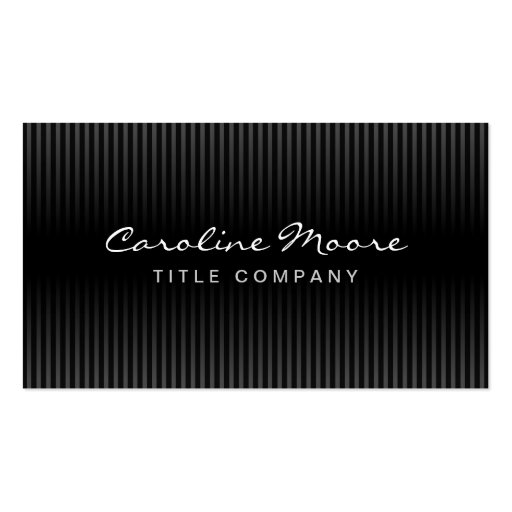 Elegant stylish gray black stripes professional business card template (front side)