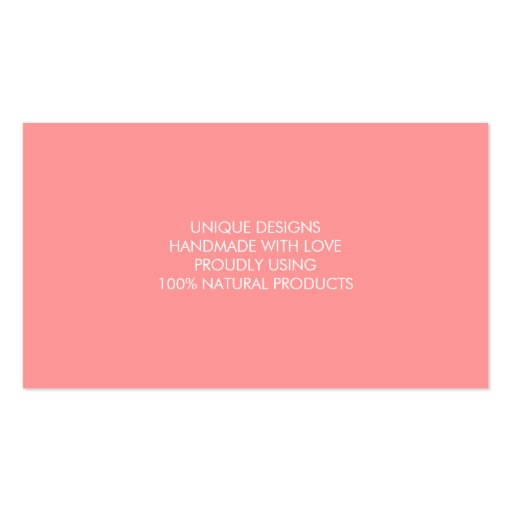 elegant stylish necklace solitaire grey coral pink business cards (back side)