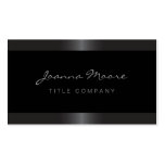 Elegant stylish satin gray border black business cards