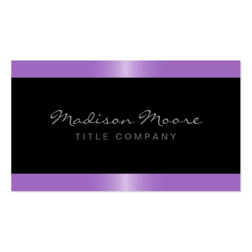 Elegant stylish satin lavender purple border black business card templates