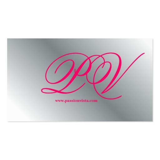Elegant Stylish Silver Pink Damask Business Card (back side)