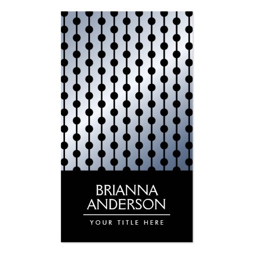 Elegant stylish soft blue-gray gradient black business cards (front side)