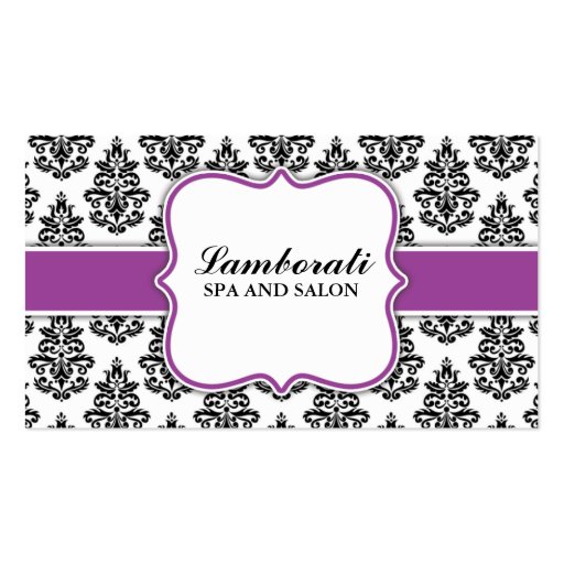 Elegant Stylist Salon Hairdresser Floral Pattern Business Card (front side)