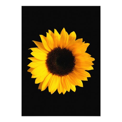 Elegant Sunflower Custom Bridal Shower Card