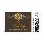 Elegant Sunflower Daisy Bouquet Wedding Announce Stamp