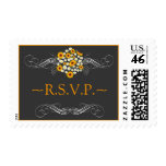 Elegant Sunflower Daisy Bouquet Wedding RSVP Postage Stamps