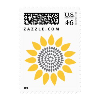 Elegant Sunflower stamp