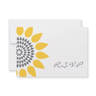Elegant Sunflower RSVP invitation