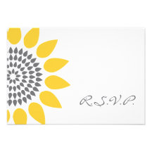 Elegant Sunflower RSVP Personalized Announcement
