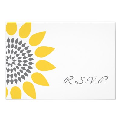 Elegant Sunflower RSVP Personalized Announcement