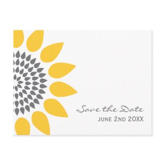 Elegant Sunflower Save the Date postcard