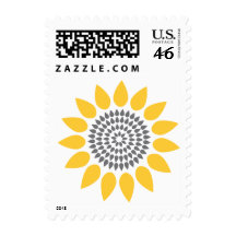 Elegant Sunflower Stamp