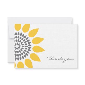 Elegant Sunflower Thank You invitation
