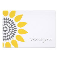 Elegant Sunflower Thank You Personalized Invite