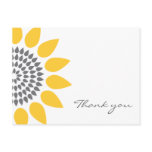 Elegant Sunflower Thank You Post Cards