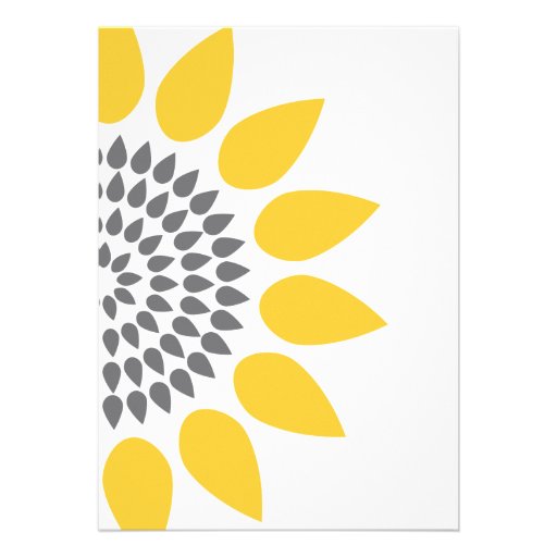 Elegant Sunflower Wedding Custom Invitations