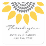Elegant Sunflower Wedding Favor Stickers