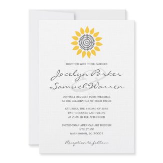 Elegant Sunflower Wedding invitation