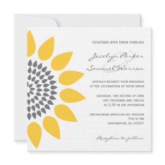 Elegant Sunflower Wedding invitation