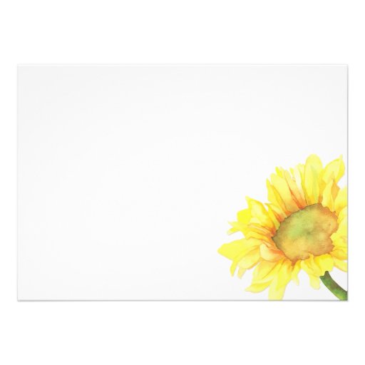 Elegant Sunflowers Casual Outdoor Wedding Invites