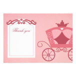 Elegant sweet pink carriage thank you card invitations