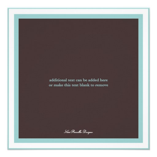 Elegant Sweet Sixteen Teal Brown Party Invitation