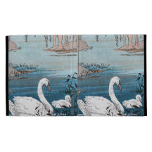 Elegant Swimming White Swan Baby Swan iPad Case