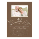 Elegant Swirl Anniversary Photo Invitation invitations