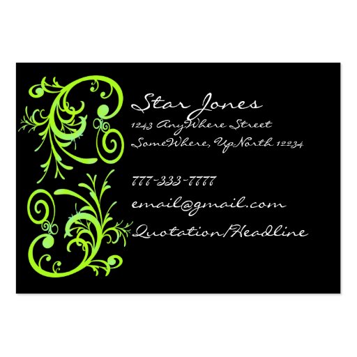 Elegant Swirl Business Card (front side)
