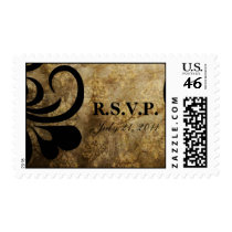 Elegant Swirl RSVP Postage postage