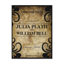 Elegant Swirl RSVP Postcard