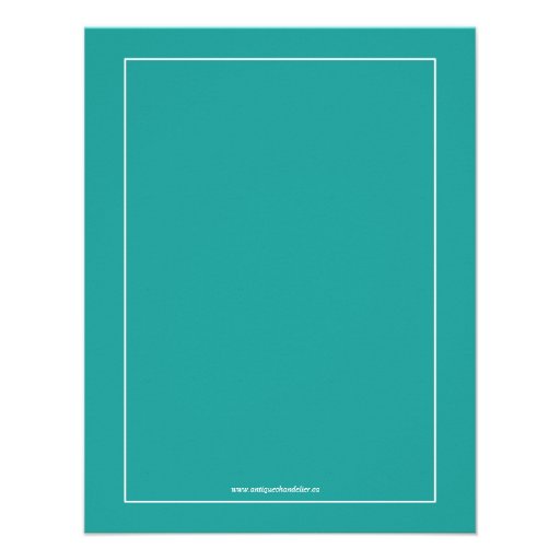 Elegant Swirl Turquoise Accommodations Card