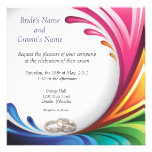Elegant Swirling Rainbow Splash Invite - 3