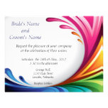 Elegant Swirling Rainbow Splash Invite - 4
