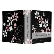 Elegant Swirls And Flowers Wedding Binders binder