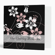 Elegant Swirls And Flowers Wedding Binders